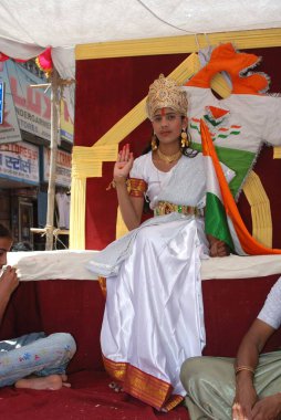 Ramnavmi alayında Bharat mata; Jodhpur; Rajasthan; Hindistan