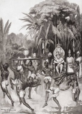 Asoka elçisi MÖ 261 'de Kalinga Savaşı' ndan sonra barış ilan etmek için gönderildi.