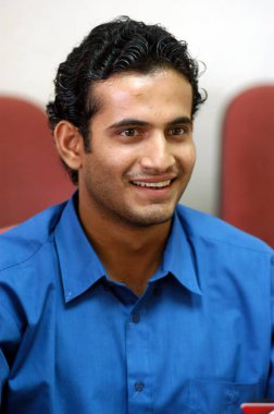 South Asian Indian bowler Irfan Pathan , India   clipart