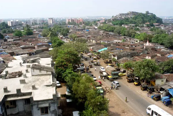 stock image CST road near Bandra Kurla Complex ; towards Kurla station in central part of Bombay Mumbai ; Maharashtra ; India