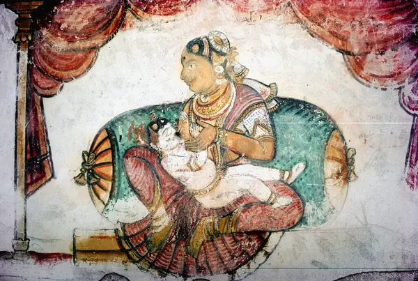 stock image Maratha paintings in brihadishvara temple, Thanjavur, Tanjore, Tamil Nadu, Tamilnadu, India 