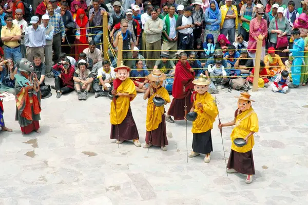 Hemis Gompa, Hemis, Leh, Ladakh, Jammu ve Kashmir 'de Hemis festivali kutlaması, Hindistan 