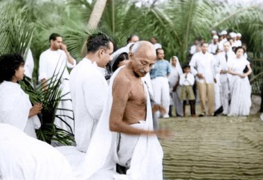 Mahatma Gandhi Juhu Sahili, Mumbai, Maharashtra, Hindistan, Asya, Mayıs 1944
