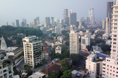 Hava manzarası, Babulnath tapınağı, Chowpatty, Girgaon, Mumbai, Maharashtra, Hindistan, Asiaa