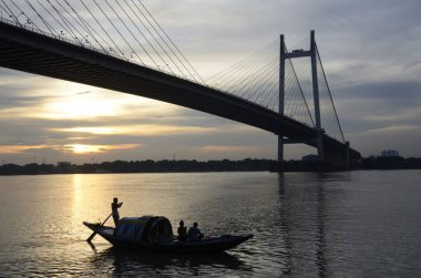 Vidyasagar setu, Hooghly Nehri, Kolkata, Batı Bengal, Hindistan, Asya
