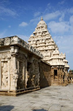 Tamilnadu Hindistan Asya 'daki Kanchipuram' daki Kailashanatha Tapınağı