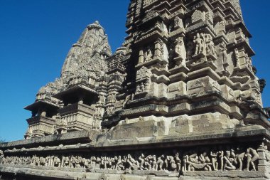 Lakshmana Tapınağı, Khajuraho, Madhya Pradesh, Hindistan, Asya