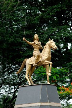 Statue of queen chennamma at keladi karnataka india Asia  clipart