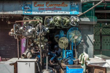 Fan pazarı, Mumbai, Maharashtra, Hindistan, Asya 
