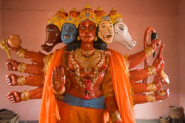 Pancha mukhi Hanuman statue at Bhadakali temple; Itakhori; Jharkhand ; India clipart