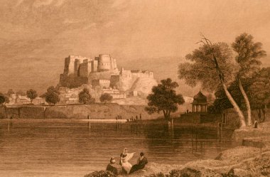 Jaipur, Rajasthan, Hindistan 'daki kalenin resmi. 