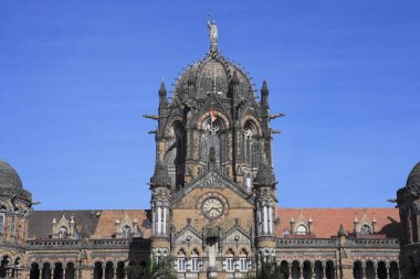 Chhatrapati Shivaji Terminus (eski Victoria Terminus) 1878 ve 1888 Hint Tren İstasyonu; Bombay Mumbai; Maharashtra; Hindistan UNESCO World Heritag