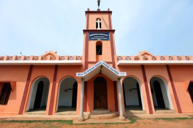 Bheemunipatnam 'daki Baptist Kilisesi; Vishakhapatnam; Andhra Pradesh; Hindistan