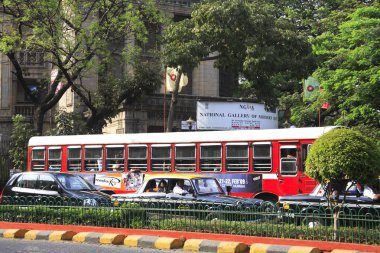 Ulusal Modern Sanatlar Galerisi ve Sir Cowasji Jehangir Kamu Salonu, Sokak Kalesi, S P Mukherjee Chowk, Bombay Mumbai, Maharashtra, Hindistan 