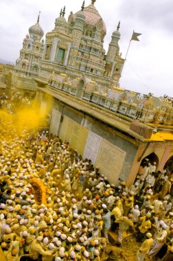 Khandoba palkhi yatra, khandoba (shiva) tapınağı, jeguri, pune, maharashtra, Hindistan  