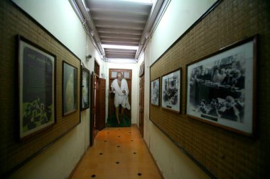 Mani Bhavan, Bombay, Mumbai, Maharashtra, Hindistan fotoğraf galerilerinde Mahatma Gandhi ve Hint özgürlük mücadelesi