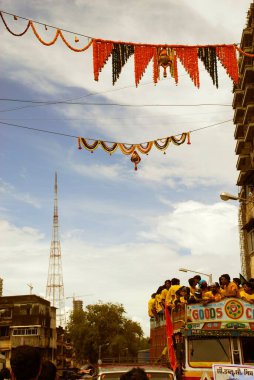 Dahi Handi; Janmashtami Festivali; Bombay Mumbai; Maharashtra; Hindistan