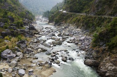 Nehir akıyor, uttarakhand, Hindistan, Asya
