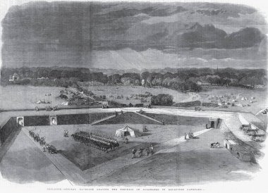 Ordu ve isyan; tuğgeneral Havelock Allahabad Kalesi 'nden ayrılıp Cawnpore; Uttar Pradesh; Hindistan