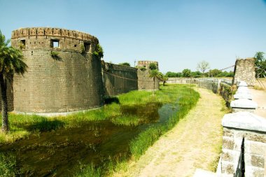 Fort exterior, Ahmednagar, Maharashtra, Hindistan, Asya