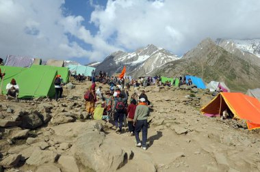 Pilgrim, amarnath yatra, jammu Kashmir, Hindistan, Asya 