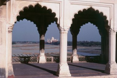 Taj Mahal from Red Fort, Agra, Uttar Pradesh, India, Asia clipart