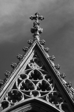 Black and white roof top of church in New York , U.S.A.  United State of America clipart