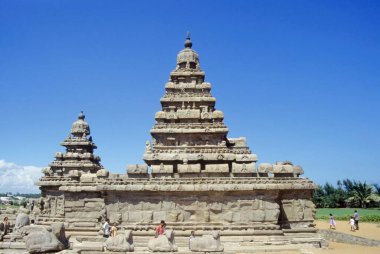 Tamil Nadu Hindistan 'da Madras Chennai yakınlarındaki Mahabalipuram Tapınağı