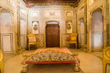 Junagarh kalesindeki sarayın içi; Bikaner; Rajasthan; Hindistan;