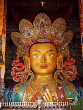 Maitreya Buddha, Lamayaru Manastırı, Ladakh, Jammu ve Kaşmir, Hindistan, Asya 