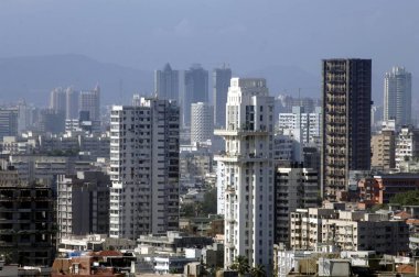 Urvashi Binası 'ndan Skyline, Malabar Tepesi, Mumbai, Maharashtra, Hindistan, Asya 