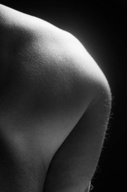 Siyah ve beyaz insan formu soyut vücut parçaları