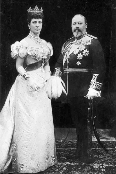 stock image Portrait of the T.M. King Edward VII and Queen Alexandra   