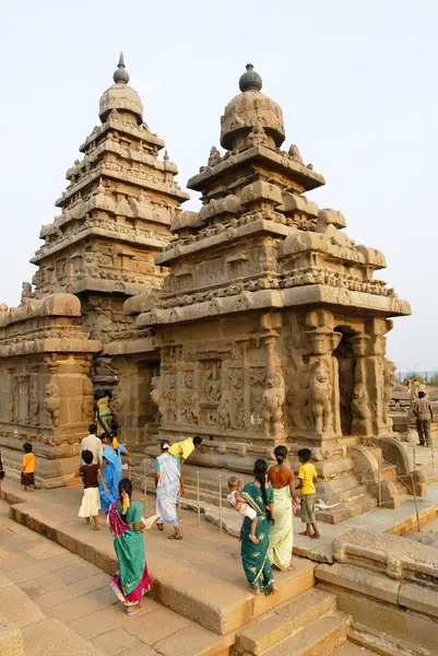 stock image The shore temple in Mahabalipuram ; Tamil Nadu ; India