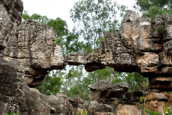 stock image The Silo Thoranam in Tirumala is a spectacular natural geological formation in the form of a garland said to be the oldest in the world at 2500 million years ago, Andhra Pradesh, India 