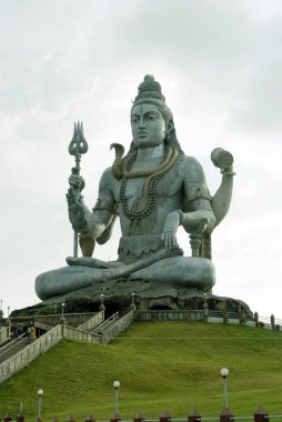 Lord Shiva 'nın heykeli Murdeshwar bölgesinde, Kuzey Kanara, Karnataka, Hindistan 