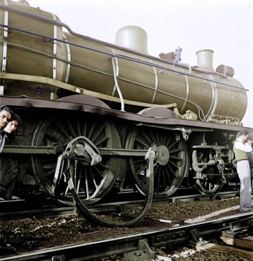 Mumbai 'den Poona' ya Mahatma Gandhi 'nin oturduğu tren kazası, Hindistan, Asya, 1945 