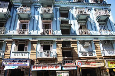 Eski Girgaon Terasları; Jagannath Shankarsheth Yolu; Girgaon; Charni Yolu; Bombay Mumbai; Maharashtra; Hindistan