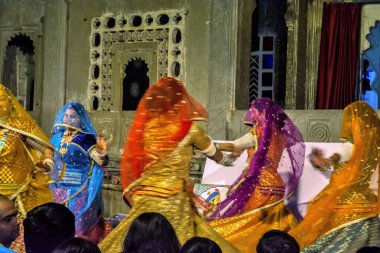 Ghoomar dance, Udaipur, Rajasthan, India, Asia  clipart