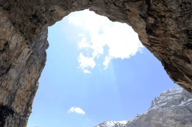 Kutsal mağara, Amarnath yatra, Jammu Kashmir, Hindistan, Asya