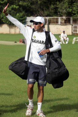 Ajit Agarkar during net practicing in Bombay Mumbai, Maharashtra, India    clipart