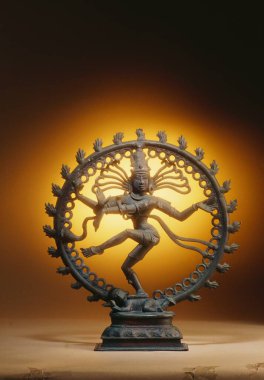 Dancing Shiva Nataraj in bronze  clipart