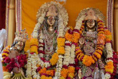 Radha krishna idols, jodhpur, rajasthan, india, asia  clipart