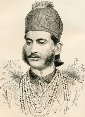 Mahbub Ali Khan 'ın eski bir fotoğrafı, Asaf Jah VI.