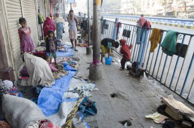 Batı Bengal Hindistan 'da sokak yaşamı 