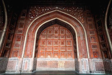 Tac Mahal 'deki Misafir evi mehmaan khan' ın iç görünümü; Agra; Uttar Pradesh; Hindistan