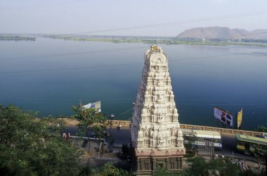 krishna river ; Vijaywada ; prakasham barrage ; andhra pradesh ; india clipart