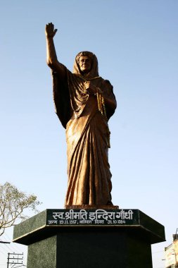 Eski Başbakan ve Kongre Lideri Bayan Indira Gandhi, Ujjain, Madhya Pradesh, Hindistan 