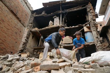 Konut binası çöktü, deprem, kathmandu, nepal, asya 