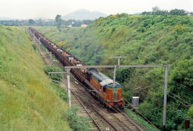 Trenin Hindistan 'daki havadan görünüşü. 